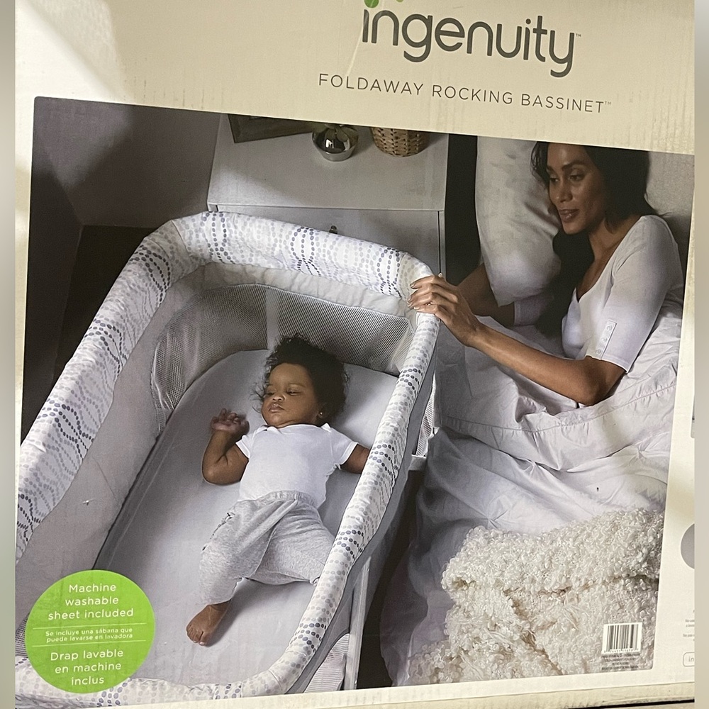 Ingenuity Foldaway Rocking Bassinet - Portable Folding Rocking Bassinet - Picture 14 of 15